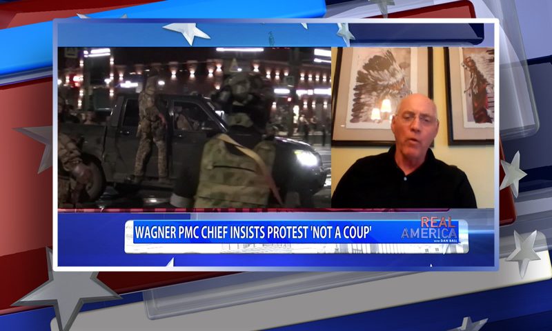 Video still from Lt. Col. Robert Maginnis' interview with Real America on One America News Network