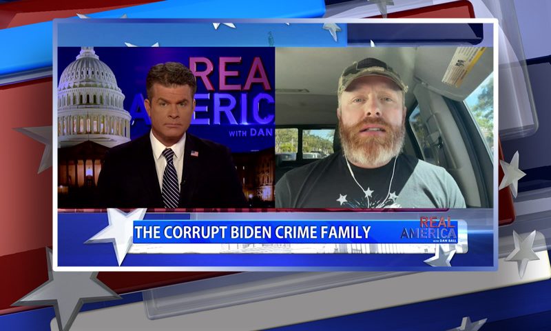 Video still from Rogan O'Handley's interview with Real America on One America News Network