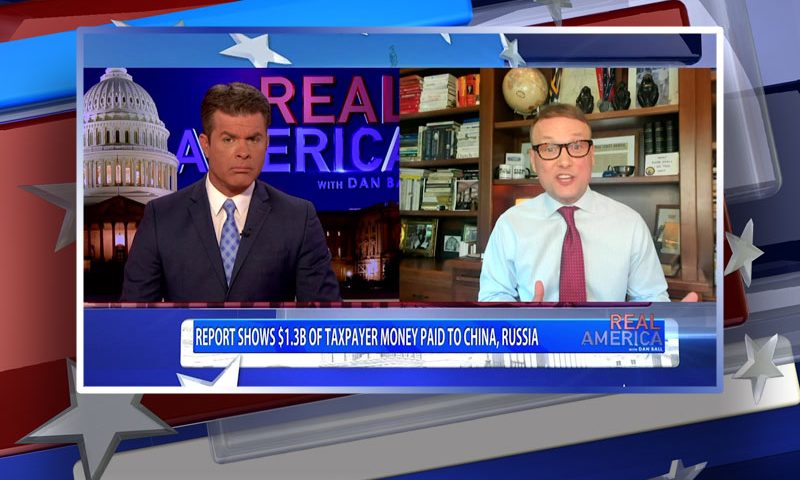 Video still from Adam Andrzejewski's interview with Real America on One America News Network