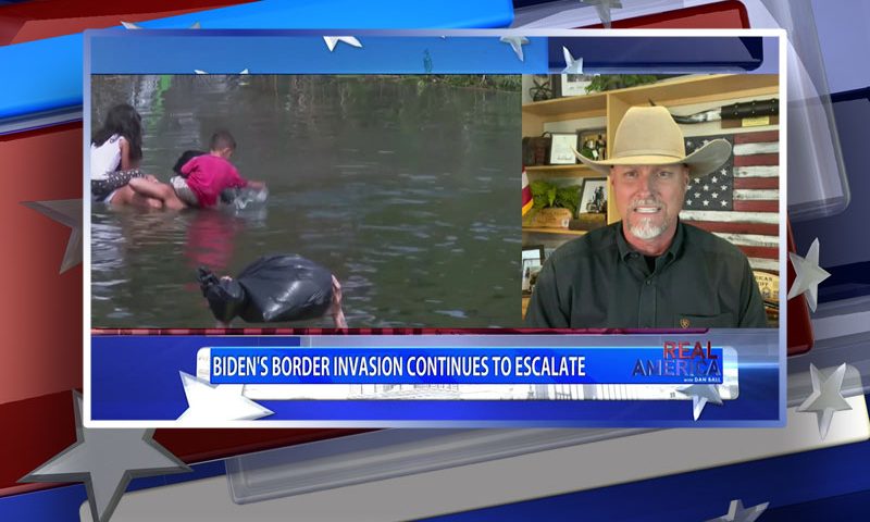 Video still from Sheriff Mark Lamb's interview with Real America on One America News Network