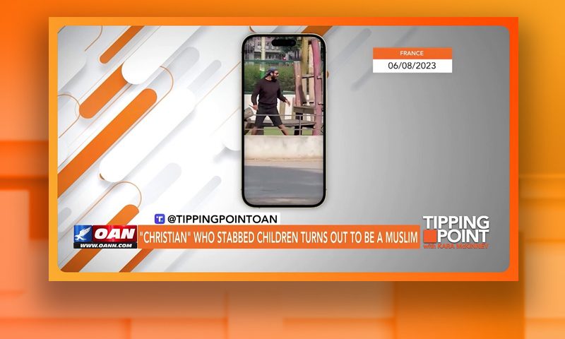Video still from Raymond Ibrahim's interview with Tipping Point on One America News Network