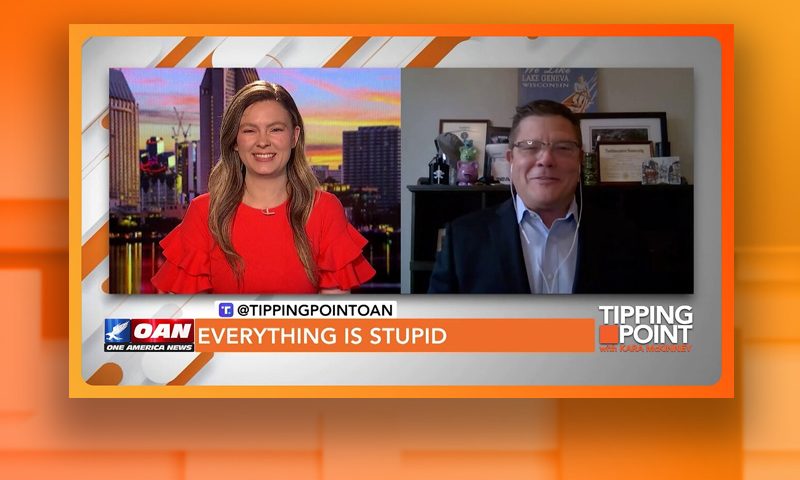 Video still from Jim Nelles' interview with Tipping Point on One America News Network