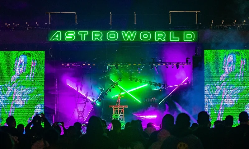 Travis Scott performs during the Astroworld Festival at NRG Stadium on November 9, 2019 in Houston, Texas. (Photo by SUZANNE CORDEIRO / AFP) (Photo by SUZANNE CORDEIRO/AFP via Getty Images)
