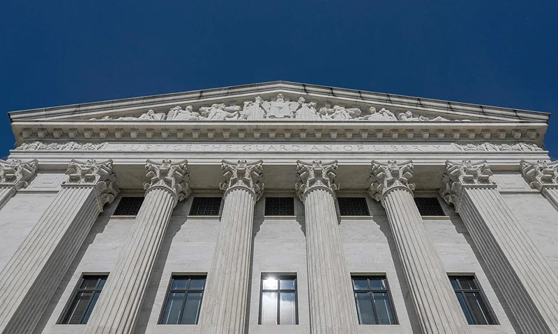 The US Supreme Court is seen in Washington, DC, on June 26, 2023. A year after the US Supreme Court scrapped the constitutional right to abortion in the United States, President Joe Biden on June 24, 2023 vowed to fight against the "extreme and dangerous" effort by Republicans to curb access to the procedure nationwide. (Photo by Jim WATSON / AFP) (Photo by JIM WATSON/AFP via Getty Images)