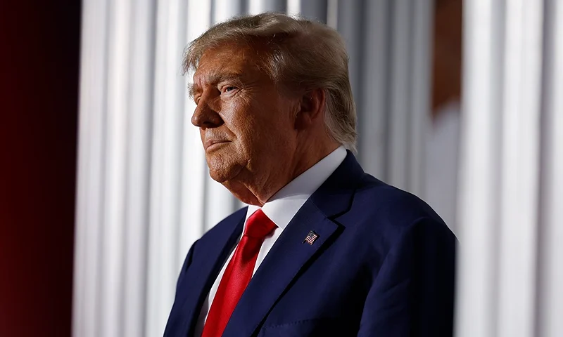 BEDMINSTER, NEW JERSEY - JUNE 13: Former U.S. President Donald Trump delivers remarks outside the clubhouse at the Trump National Golf Club on June 13, 2023 in Bedminster, New Jersey. Earlier in the day, Trump was arraigned in federal court in Miami on 37 felony charges, including illegally retaining defense secrets and obstructing the government’s efforts to reclaim the classified documents. (Photo by Chip Somodevilla/Getty Images)