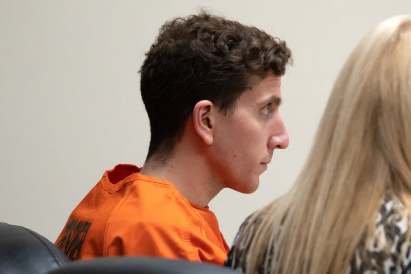 MOSCOW, IDAHO - JANUARY 05: Bryan Kohberger, left, sits with his attorney, public defender Anne Taylor, right, during a hearing in Latah County District Court on January 5, 2023, in Moscow, Idaho. Kohberger has been arrested for the murders of four University of Idaho students in November 2022. (Photo by Ted S. Warren - Pool/Getty Images)