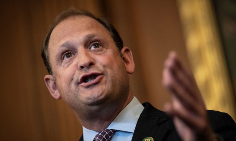 Rep. Andy Barr (R-KY) speaks during a bill signing ceremony at the U.S. Capitol March 9, 2023 in Washington, DC. The resolution passed by the House and Senate aims to block a Biden administration rule encouraging retirement managers to consider environmental, social and corporate governance (ESG) factors when making investment decisions. President Biden has said he will veto the bill. (Photo by Drew Angerer/Getty Images)