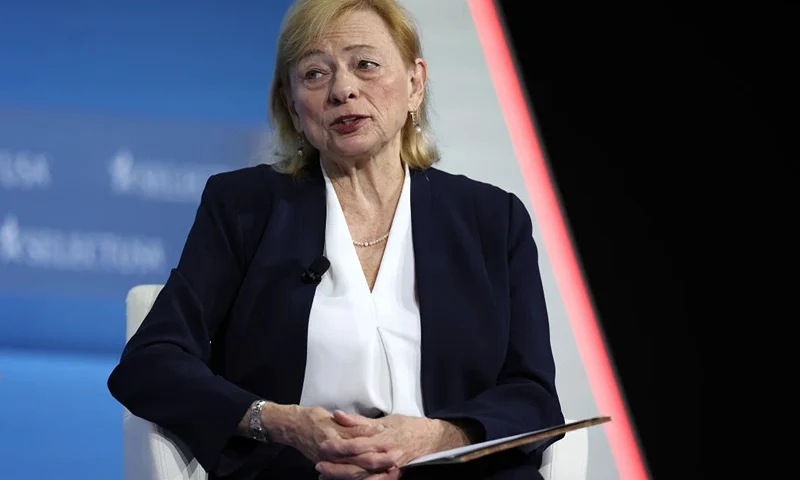 NATIONAL HARBOR, MARYLAND - MAY 04: U.S. Gov. Janet Mills (D-ME) delivers remarks at the SelectUSA Investment Summit on May 04, 2023 in National Harbor, Maryland. The SelectUSA Investment Summit aims at attracting foreign investment in the United States. (Photo by Kevin Dietsch/Getty Images)