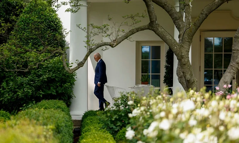 WASHINGTON, DC - MAY 10: U.S. President Joe Biden departs the West Wing to board Marine One on the South Lawn of the White House on May 10, 2023 in Washington, DC. Biden is spending the day in the state of New York to deliver remarks at a community college and a campaign reception. (Photo by Anna Moneymaker/Getty Images)