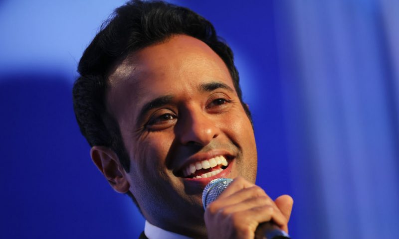 Republican presidential candidate Vivek Ramaswamy speaks during the Moms for Liberty Joyful Warriors national summit at the Philadelphia Marriott Downtown on July 01, 2023 in Philadelphia, Pennsylvania. (Photo by Michael M. Santiago/Getty Images)