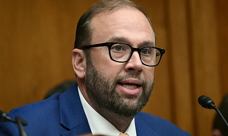 US Representative Jason Smith (R-MO) speaks during a House Committee on Oversight and Accountability hearing regarding the criminal investigation into the Bidens, on Capitol Hill in Washington, DC, on July 19, 2023. (Photo by Brendan SMIALOWSKI / AFP) (Photo by BRENDAN SMIALOWSKI/AFP via Getty Images)