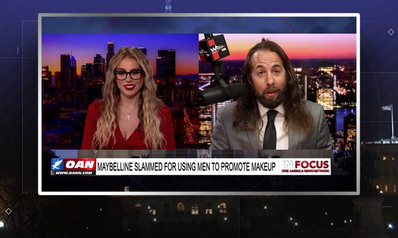 Video still from Jess Weber's interview with In Focus on One America News Network