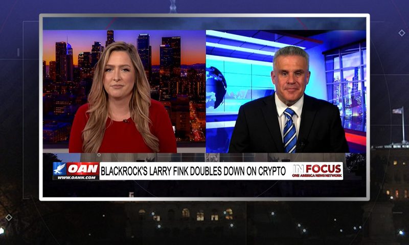 Video still from Dan Geltrude's interview with In Focus on One America News Network