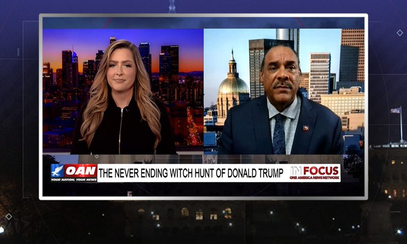 Video still from Bruce LeVell's interview with In Focus on One America News Network