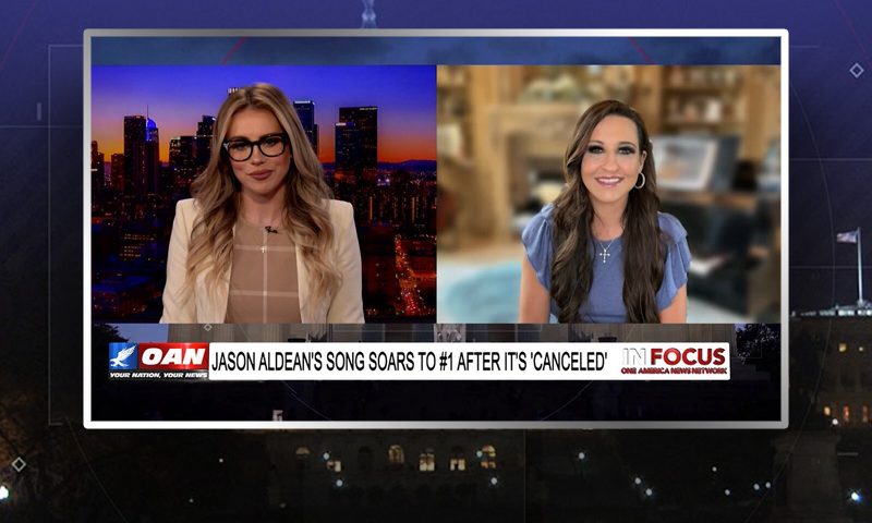 Video still from Natasha Owens' interview with In Focus on One America News Network