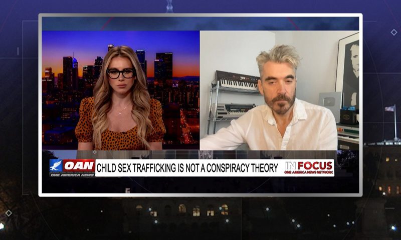 Video still from Stephen Hilton's interview with In Focus on One America News Network