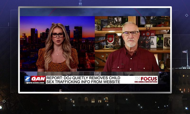 Video still from Jeffrey Prather's interview with In Focus on One America News Network