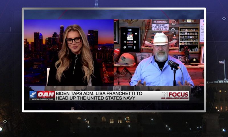 Video still from Teddy Daniels' interview with In Focus on One America News Network