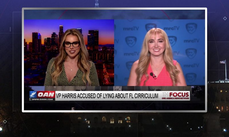 Video still from Tierin-Rose Mandelburg's interview with In Focus on One America News Network
