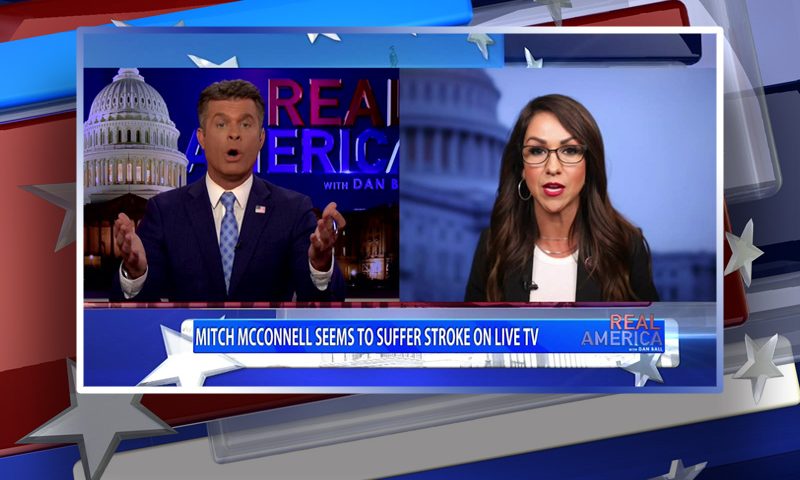 Video still from Lauren Boebert's interview with Real America on One America News Network