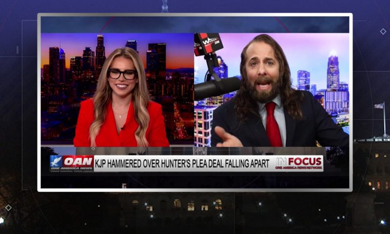 Video still from Jess Weber's interview with In Focus on One America News Network