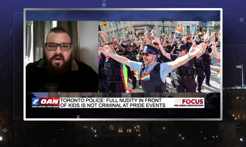 Video still from Rob Primo's interview with In Focus on One America News Network