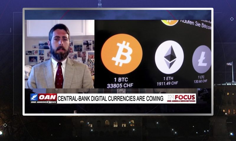 Video still from Alex Newman's interview with In Focus on One America News Network