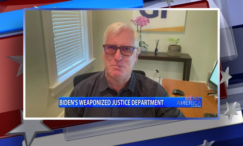 Video still from Jim Hoft's interview with Real America on One America News Network