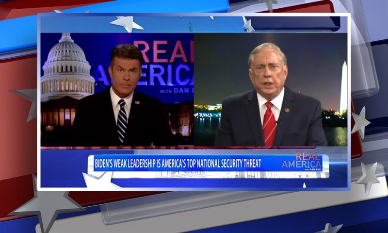 Video still from Col. Doug Macgregor's interview with Real America on One America News Network