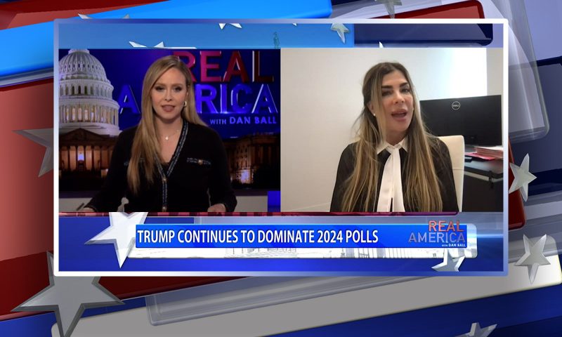 Video still from Siggy Flicker's interview with Real America on One America News Network