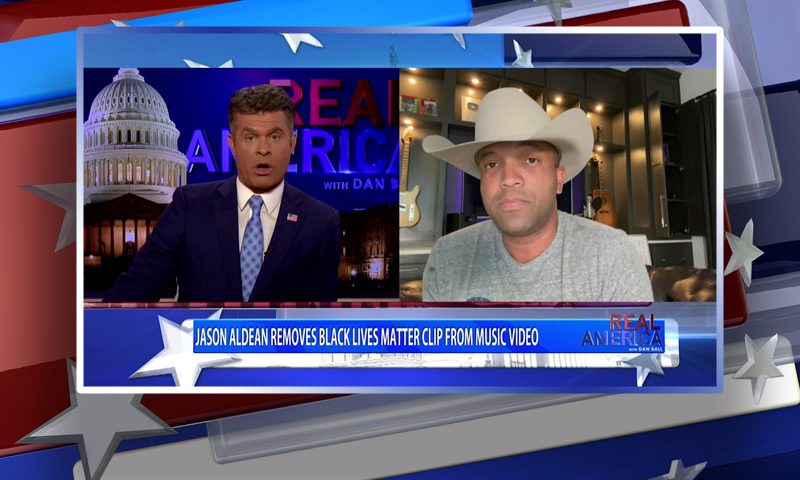 Video still from Coffey Anderson's interview with Real America on One America News Network