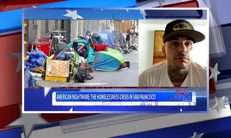 Video still from Ricci Lee Wynne's interview with Real America on One America News Network
