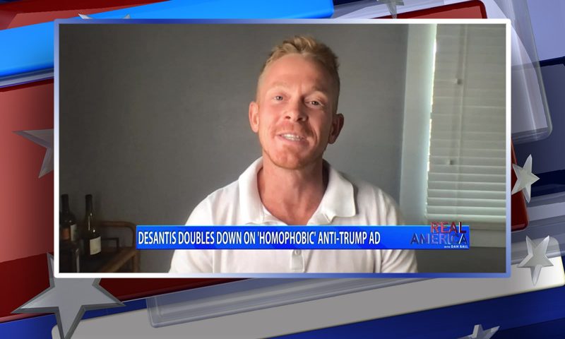 Video still from David Leatherwood's interview with Real America on One America News Network