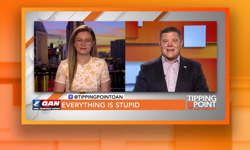 Video still from Jim Nelles' interview with Tipping Point on One America News Network