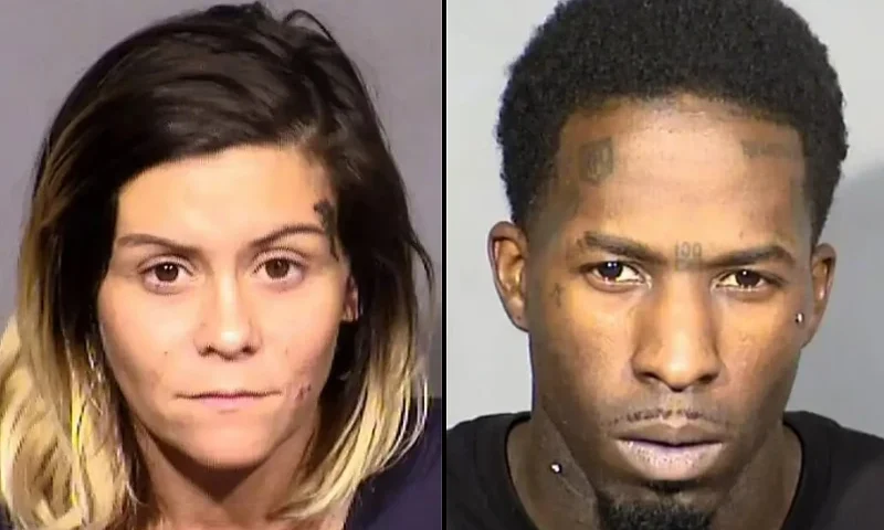 (L) Amanda Stamper and (R) Travis Doss. (Photo via Las Vegas Metropolitan Police Department)