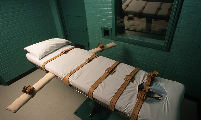 371489 10: The Texas death chamber in Huntsville, TX, June 23, 2000 where Texas death row inmate Gary Graham was put to death by lethal injection on June 22, 2000. (Photo by Joe Raedle/Newsmakers)