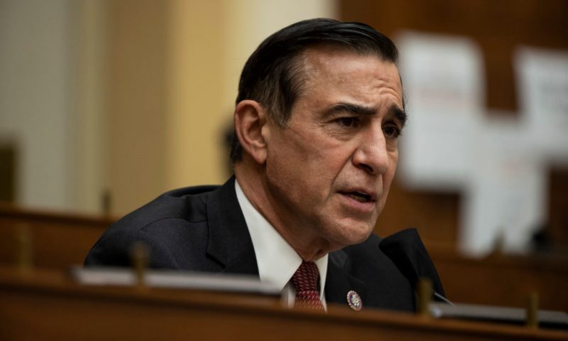Rep. Darrell Issa (R-CA) speaks as U.S. Secretary of State Antony Blinken testifies before the House Committee On Foreign Affairs March 10, 2021 on Capitol Hill in Washington, DC. Blinken is expected to take questions about the Biden administration's priorities for U.S. foreign policy. (Photo by Ting Shen-Pool/Getty Images)