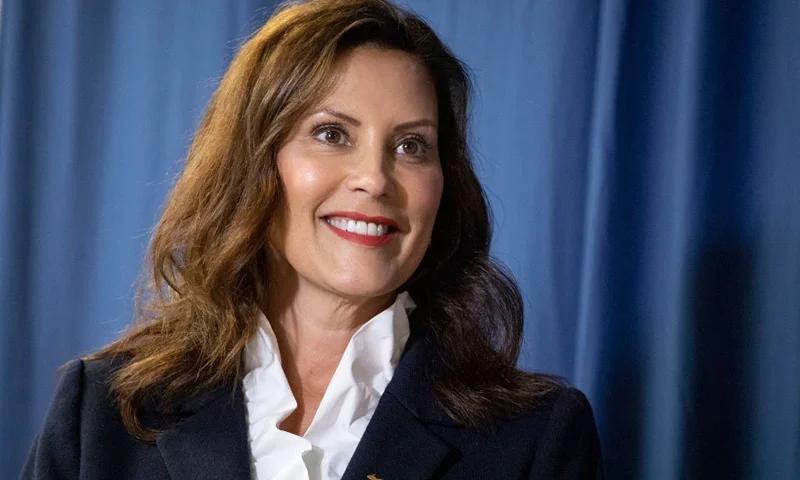 GRAND RAPIDS, MI - AUGUST 02: Michigan Governor Gretchen Whitmer waits to speak at a canvass kickoff on Michigan Primary Election Day on August 2, 2022 in Grand Rapids, Michigan. Today's Midterm Primary Election will determine which one of five Michigan republican gubernatorial candidates will run against Governor Whitmer, a democrat, in the upcoming November Midterm General Election. Photo by Bill Pugliano/Getty Images)