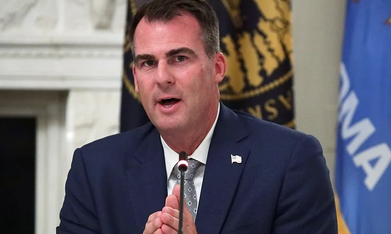 WASHINGTON, DC - JUNE 18: Governor Kevin Stitt (R-OK) speaks during a roundtable at the State Dining Room of the White House June 18, 2020 in Washington, DC. President Trump held a roundtable discussion with Governors and small business owners on the reopening of American’s small business. (Photo by Alex Wong/Getty Images)