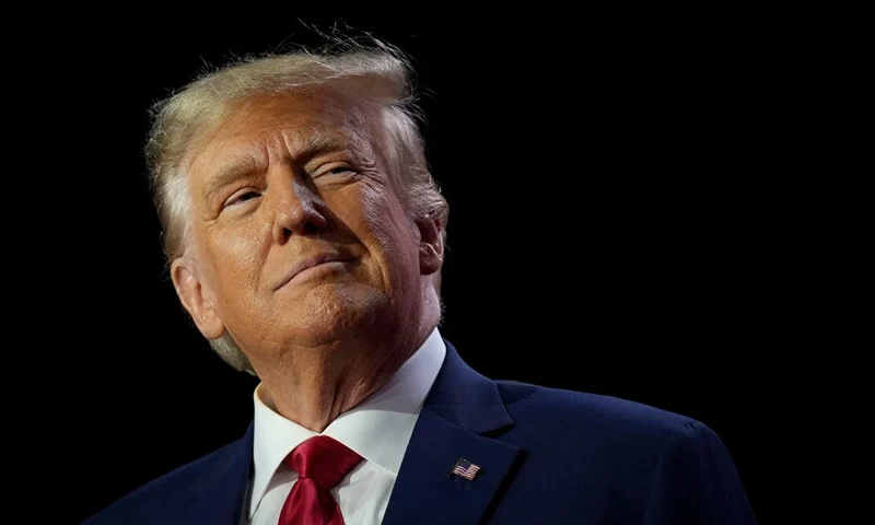 WASHINGTON, DC - JUNE 24: Republican presidential candidate former U.S. President Donald Trump arrives onstage to speak at the Faith and Freedom Road to Majority conference at the Washington Hilton on June 24, 2023 in Washington, DC. Trump spoke on a range of topics, including his recent federal indictment, to an audience of conservative evangelical Christians. (Photo by Drew Angerer/Getty Images)