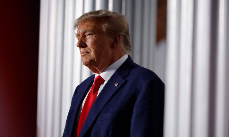 BEDMINSTER, NEW JERSEY - JUNE 13: Former U.S. President Donald Trump delivers remarks outside the clubhouse at the Trump National Golf Club on June 13, 2023 in Bedminster, New Jersey. Earlier in the day, Trump was arraigned in federal court in Miami on 37 felony charges, including illegally retaining defense secrets and obstructing the government’s efforts to reclaim the classified documents. (Photo by Chip Somodevilla/Getty Images)