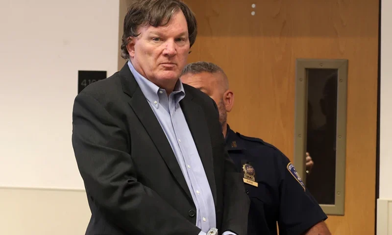 Gilgo Beach Murders Suspect Rex Heuermann Appears In Suffolk County Court For Hearing CENTRAL ISLIP, NEW YORK - AUGUST 1: Rex A. Heuermann appears before Judge Timothy P. Mazzei in Suffolk County Court on August 1, 2023 in Central Islip, New York. Heuermann's arrest comes more than a decade after the disappearance of four women whose bodies were found within a quarter mile of each other wrapped in hunting camouflage burlap along remote Gilgo Beach on Long Island's South Shore. Beside the three women Heuermann is charged with killing, he is a suspect in the fourth, according to public reports citing the Suffolk County district attorney's office. (Photo by James Carbone-Pool/Getty Images)