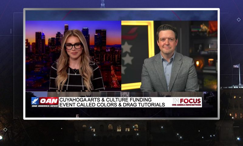 Video still from Ryan Helfenbein's interview with In Focus on One America News Network