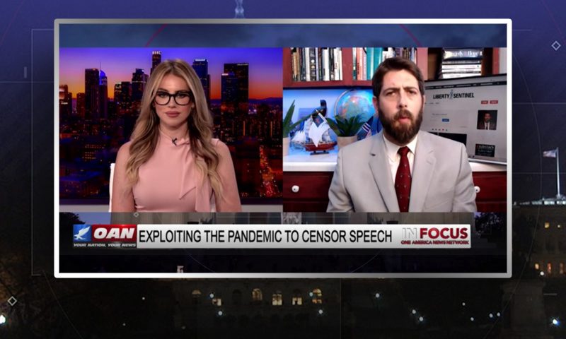 Video still from Alex Newman's interview with In Focus on One America News Network