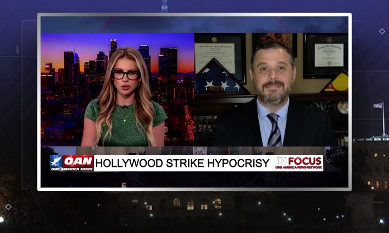 Video still from Larry Behrens' interview with Real America on One America News Network