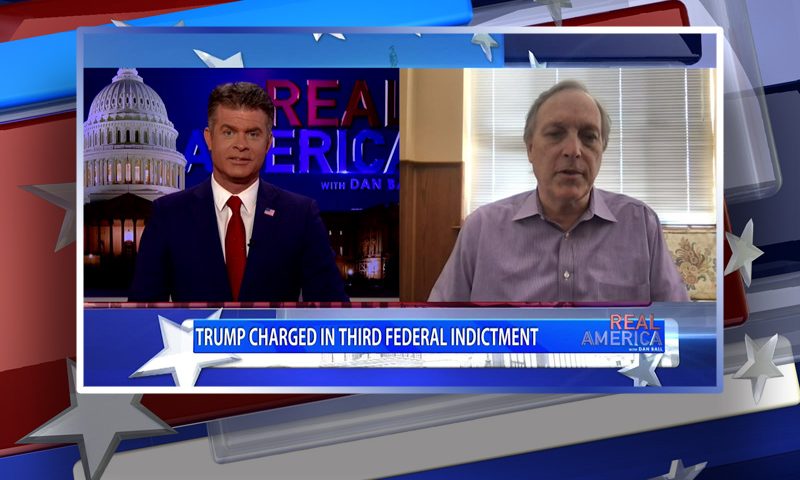 Video still from Rep. Andy Biggs' interview with Real America on One America News Network