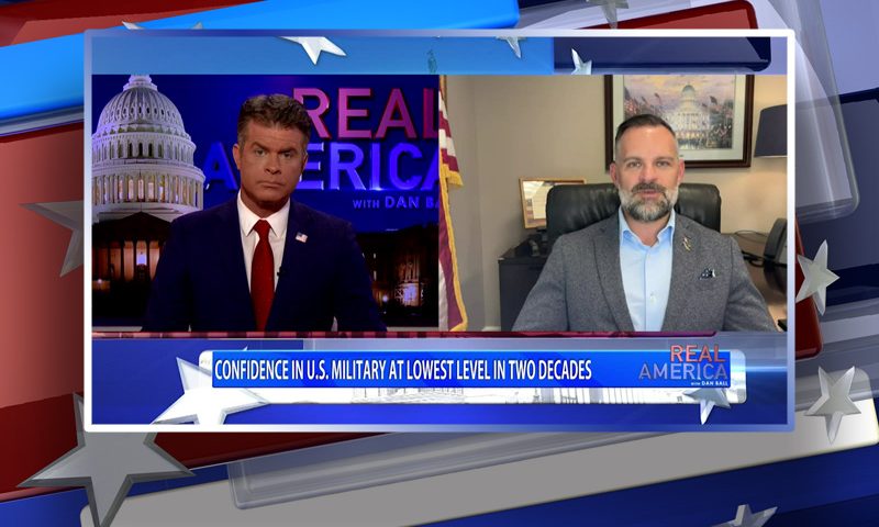 Video still from Rep. Cory Mills' interview with Real America on One America News Network