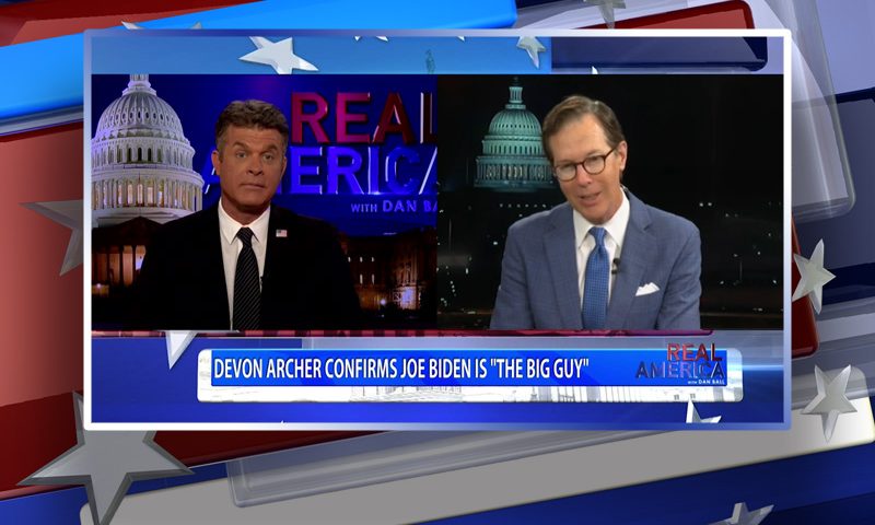 Video still from John Hines' interview with Real America on One America News Network