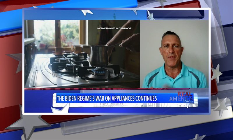 Video still from Frank Lasee's interview with Real America on One America News Network
