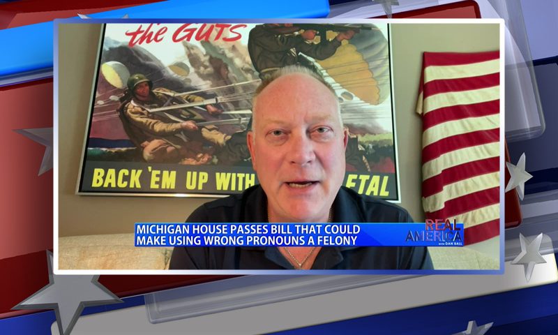Video still from Matt Maddock's interview with Real America on One America News Network